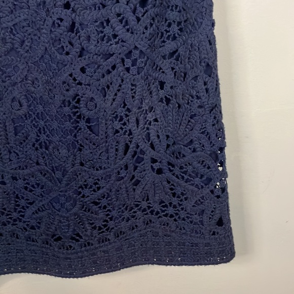 Lilly Pulitzer navy crochet shift dress - Picture 4 of 10